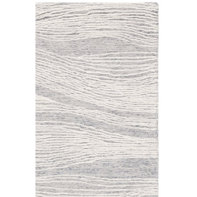 Wimmer Abstract Handmade Tufted Wool Ivory Area Rug