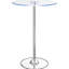Table de bar bistro avec plateau en verre et finition en verre - pièce ronde de salle à manger, 42 pouces de hauteur, 28 dimensions, éclairage écoénergétique, base en métal, look contemporain avec table, hauteur, largeur et profondeur, économie