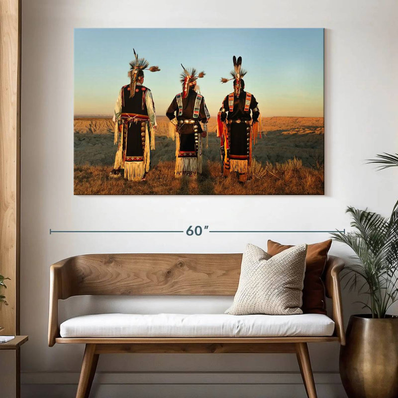 Indiens Lelar Lakota du Dakota du Sud, H 34 po x l 51 po