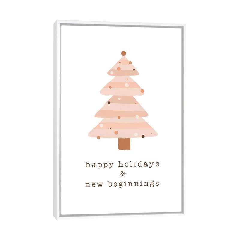 « Happy Holidays & New commencements » par Orara studio, reproduction d’art, Pas de tapis, Toile blanche encadrée