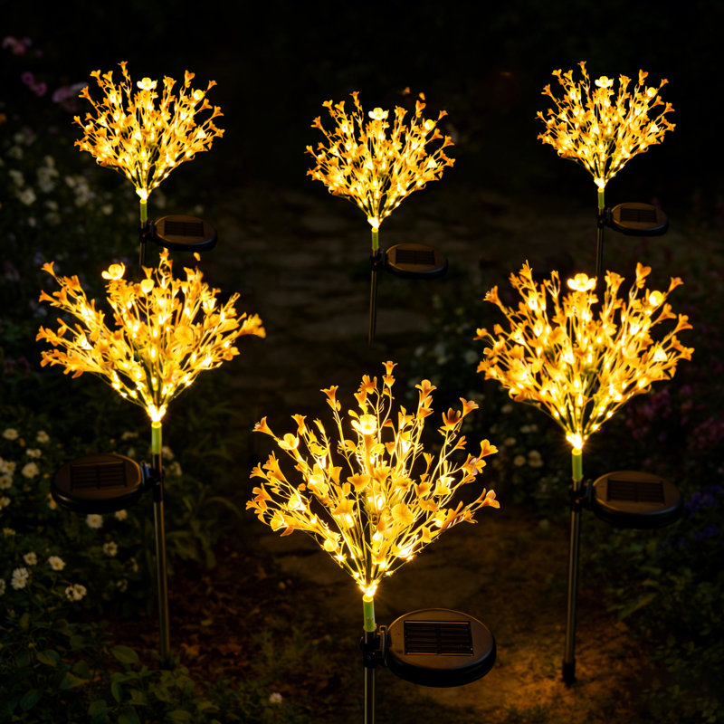 Éclairage solaire à fleurs pour l'extérieur