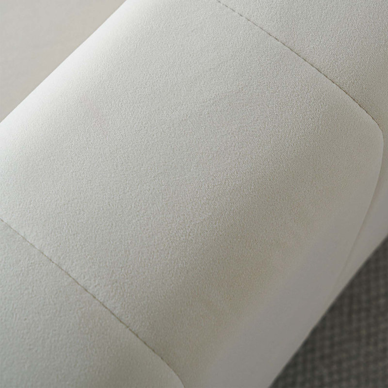 Canapé rembourré 85,04 po Najeebah, Velours beige
