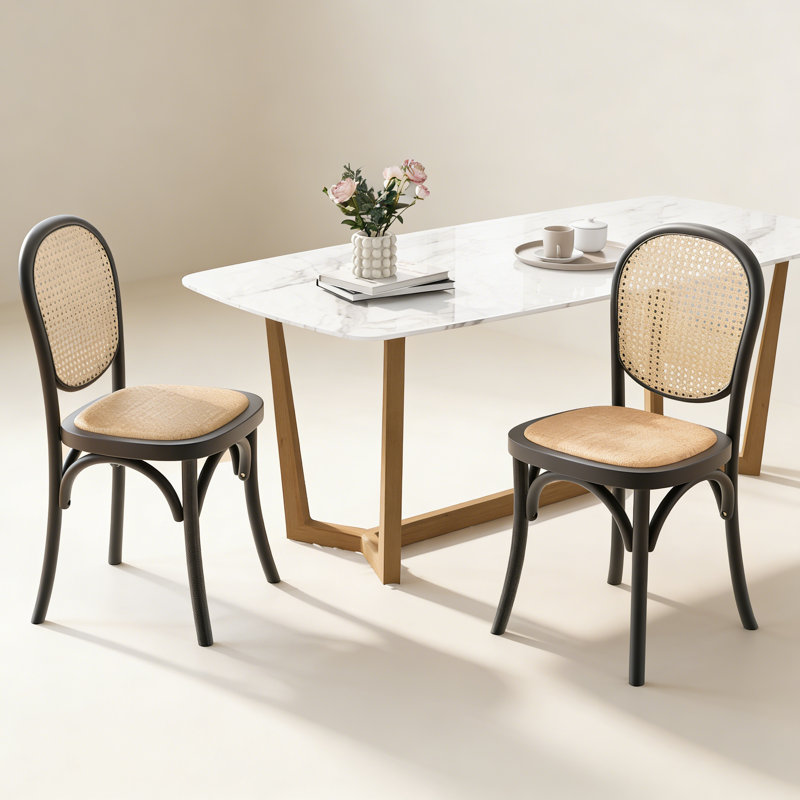 Ensemble de 2 chaises de salle à manger, Noir
