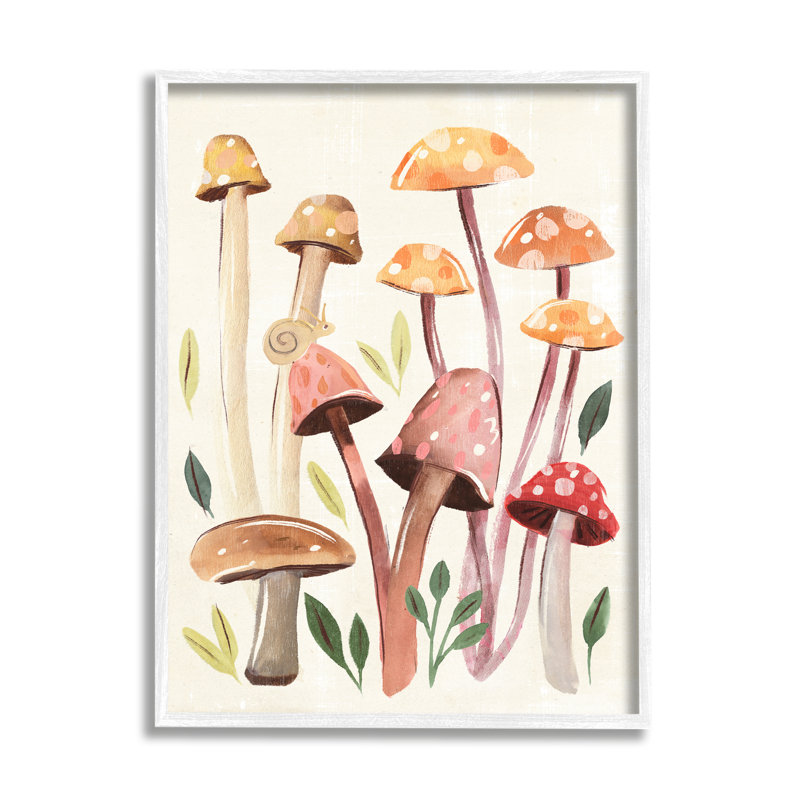 «Forest Forest Champhouts Sprouting Nature» encadré sur bois par Annie Warren, peinture, H 14 po x l 11 po x P 1,5 po