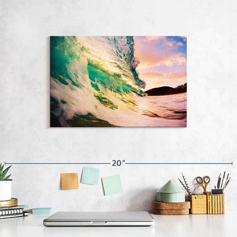 Gillard Retro Sunset Wave, 8" H x 12" W