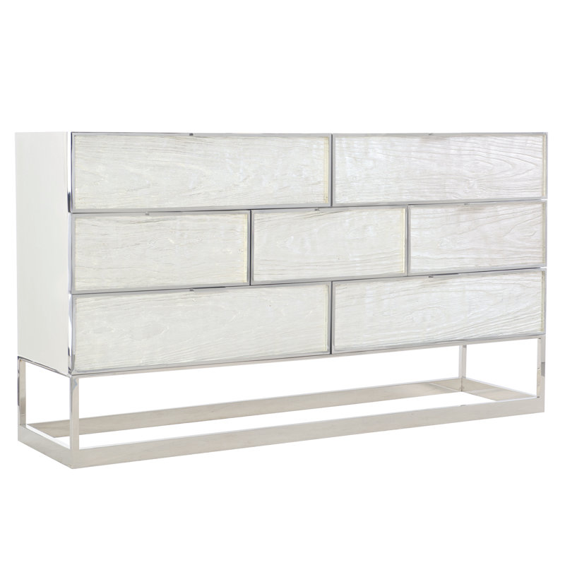 Parkhurst White Lacquer Dresser with Dovetail Drawers
