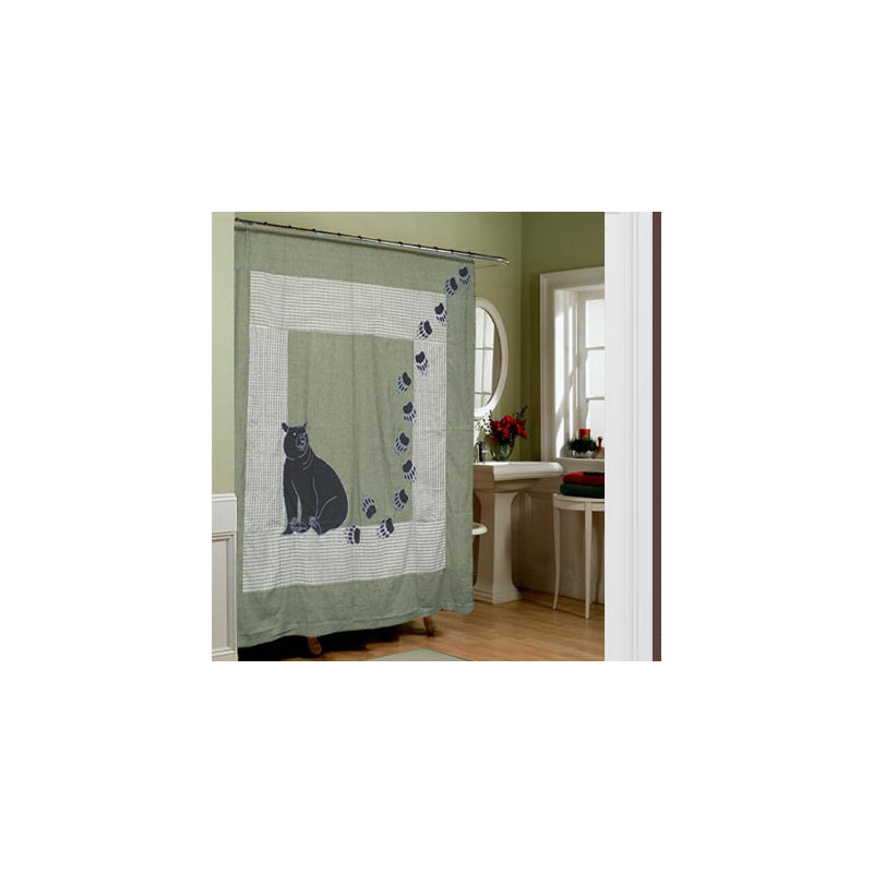 Cotton Animal Print Shower Curtain