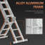 Hamtramck 6 - Step Aluminium Folding Multi-Position Ladder
