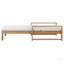 Chaise longue d'extérieur réglable à 5 positions avec coussin, structure en bois d'acacia, parfaite pour le patio et la détente au bord de la piscine