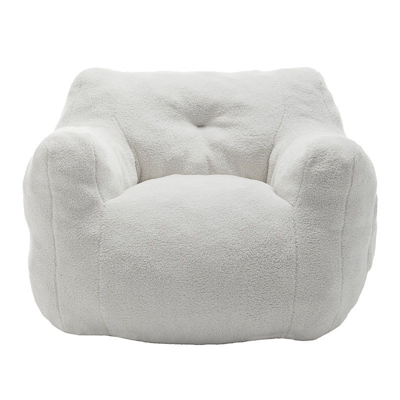 Bean Bag Chair, White Teddy