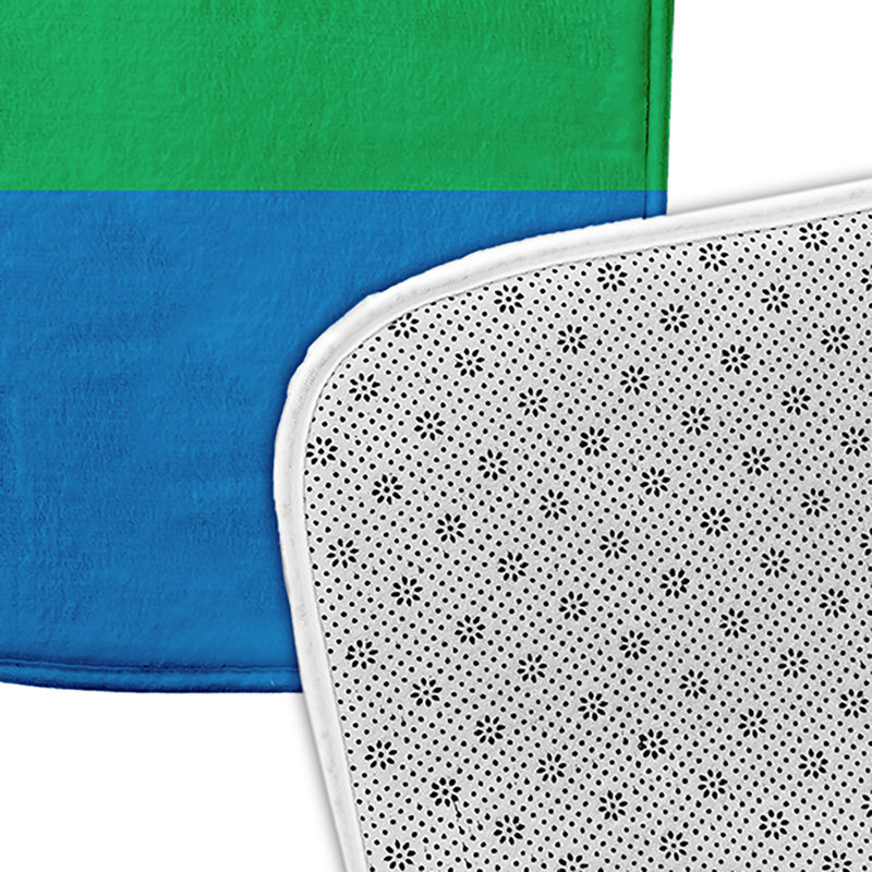 Aikam Memory Foam Non-Slip Bath Mat, Pink/Green/Blue