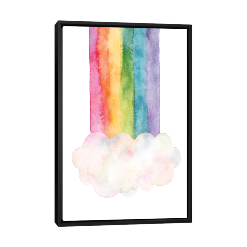 «Rainbow» par Stephanie Corfee - reproduction d'art, H 60 po x l 40po x P 1,5 po, Toile avec cadre noir, Pas de tapis