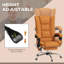 Fauteuil de bureau de direction avec 4 vibrations de chaleur, 3 modes, fauteuil pivotant en cuir PU avec hauteur réglable, dossier inclinable, repose-pieds-659019969