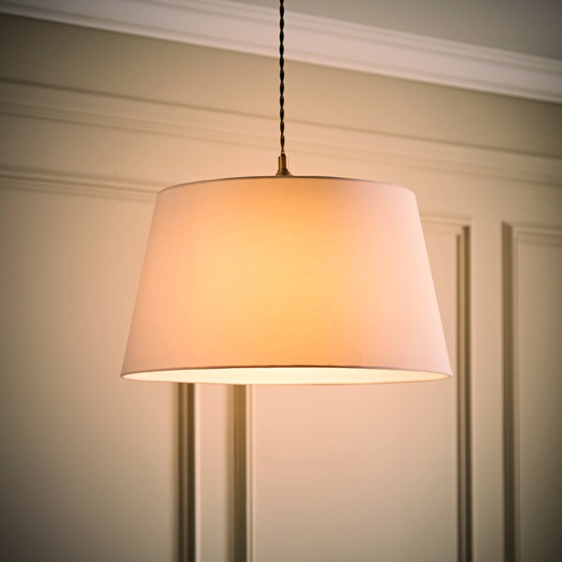 Syaira Cotton Cone Lamp Shade ( Slip-On ), 26cm H x 46cm W x 46cm D, White