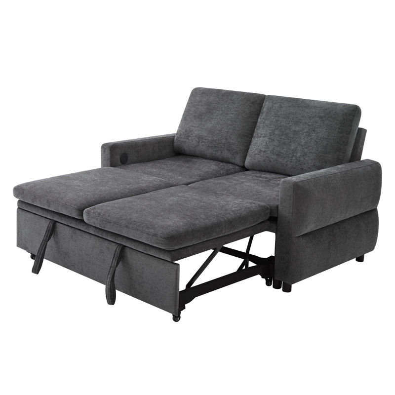 Canapé-lit convertible en chenille 62,75 pouces Modern Home