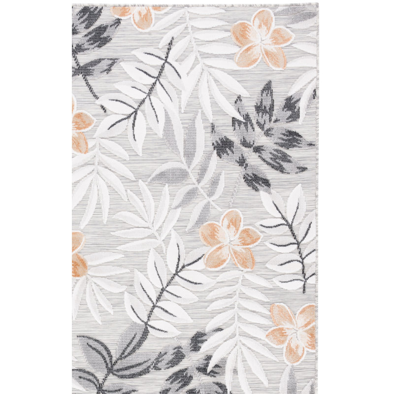 Souders Performance Floral Indoor/Outdoor Area Rug, Rectangle 2'7" x 5'