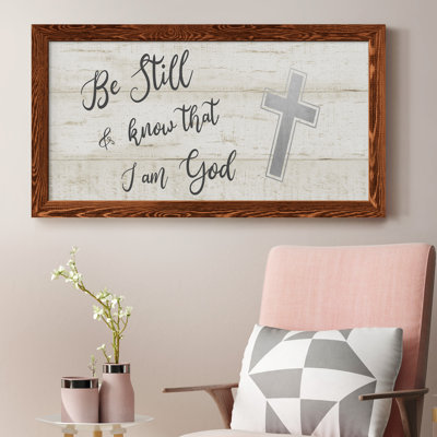 «Be Still Cross», art textuel sur toile
