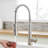 Single Hole Kitchen Faucet With Pull Out Sprayer Spring Single Handle Kitchen Sink Faucets Stainless Steel Kitchen Basin Taps With Swivel Spout-111329345