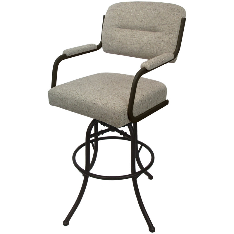 Tabouret de bar pivotant 30 po Jomiah, Brun, Brun clair