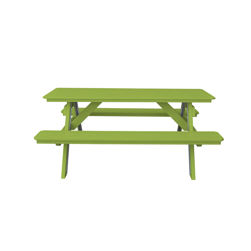 Table de pique-nique rectangulaire, Lime tropicale, L 44 po x L 60 po