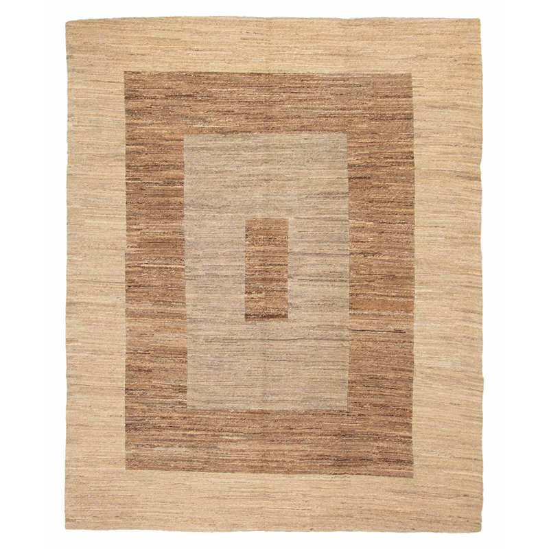 Tapisserie kaki naturel Kilim 6 pi 4 po x 8 pi 0 po