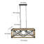 Luminaire suspendu linéaire à 4 lumières pour îlot de cuisine Gatlin-71648592-71648595