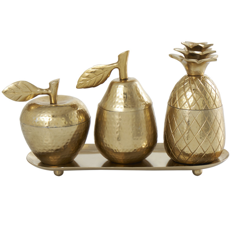 Jar - Set of 4, Gold