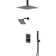 Crozet Thermostatic Shower System with Dual Shower Head and Hand Shower (Valve Included)