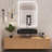 Pyramid 30" Wall Mounted Rectangular Solid Surface Bathroom Sink in Matte Finish for Wall Mounted Faucets - Black-2012398699