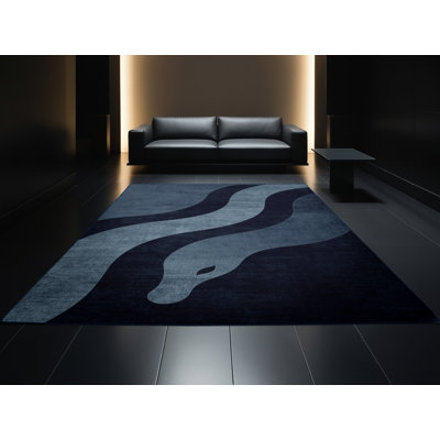 Tapis bleu foncé - bleu marine - Wimberley Hydra