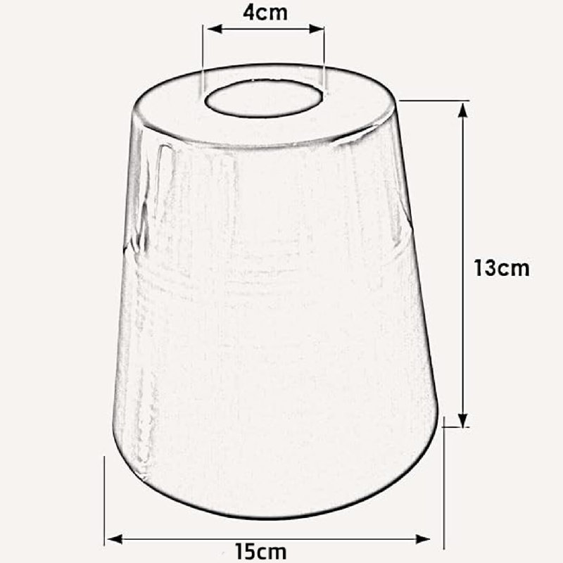 13cm H Metal Lamp Shade, Orange 2 Pack