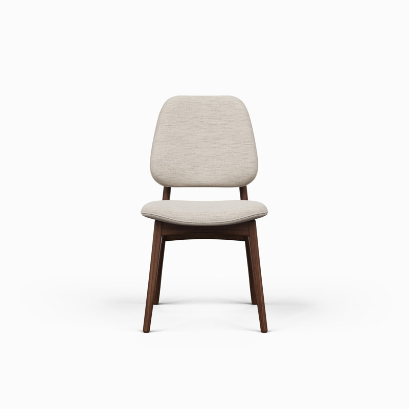 Modern Brazilian Ariel Side Chair, Medley Ivory Performance Basketweave