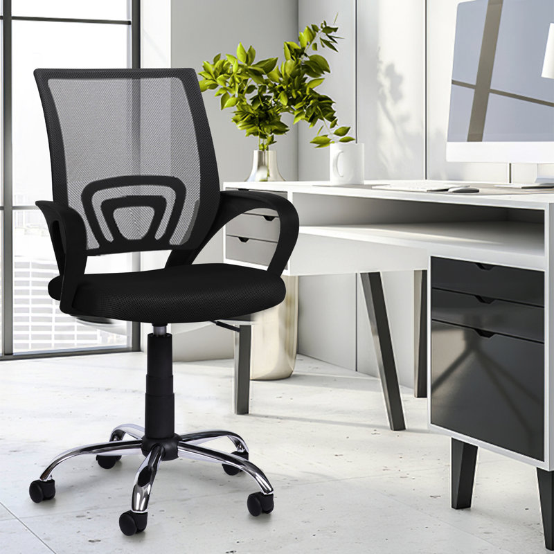 Kaibella Ergonomic Office Chair,  Height Adjustable Desk Chair, Mesh Home office Chair- Pair of 2, Black