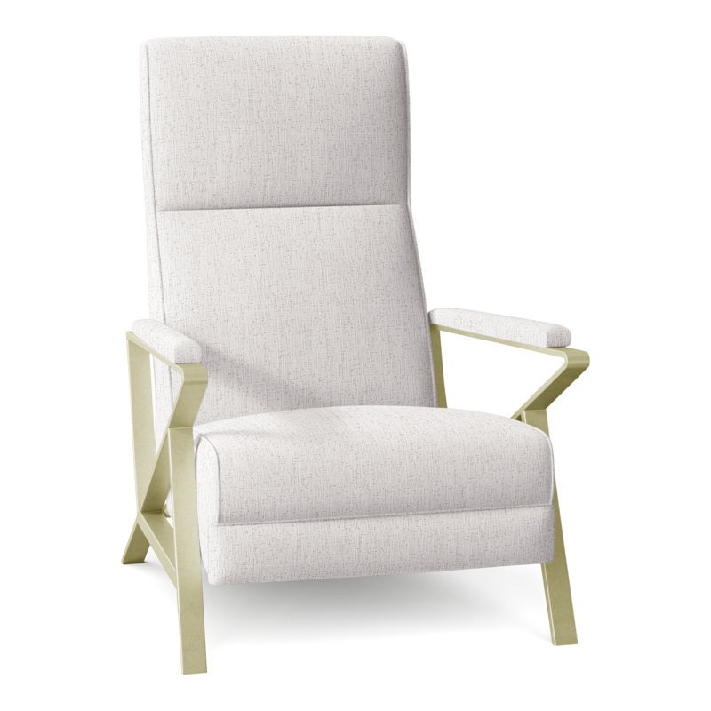 Infinity Recliner, Brushed Brass, Perigold Sumptuous Chenille II Flannel