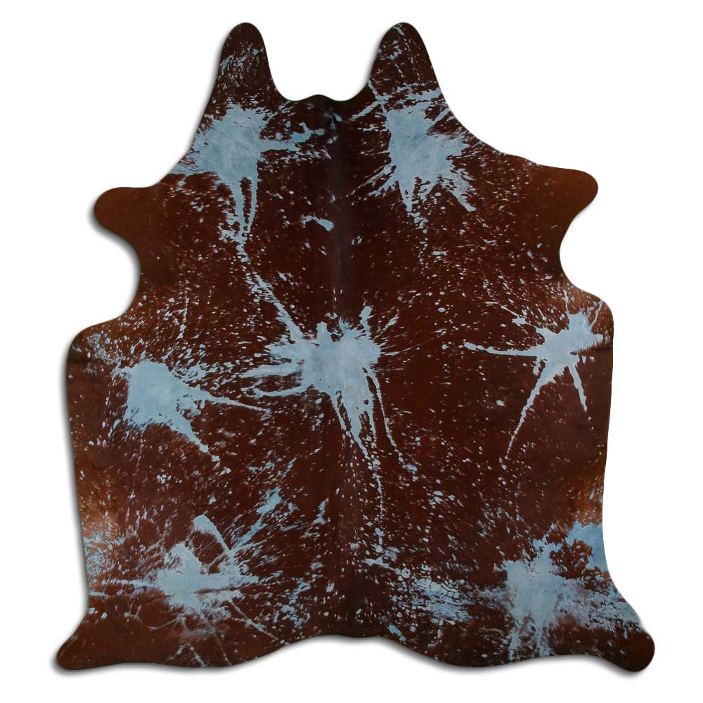 Foundry Select ACID WASHED HAIR ON Cowhide RUG DISTRESSED ACQUA BLUE 3 ...