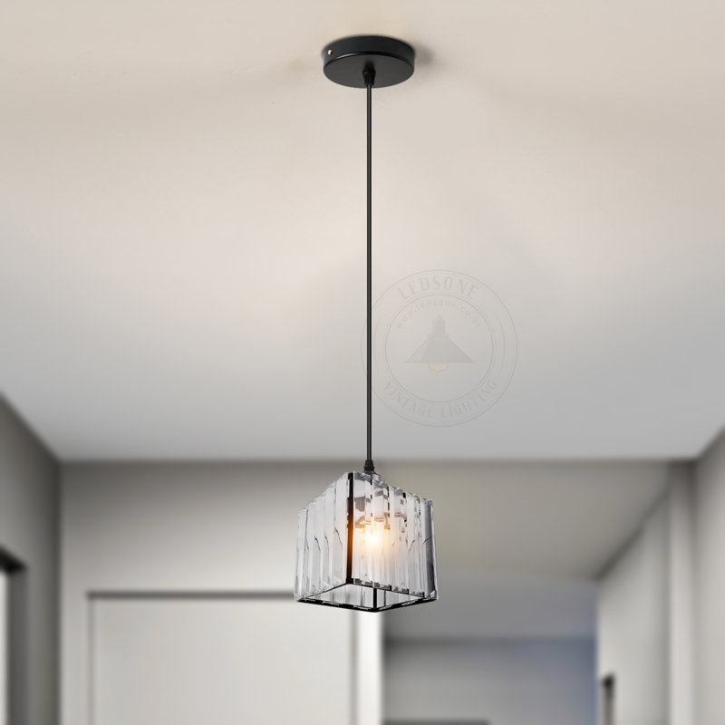 Conradina 1 - Light Single Pendant, Black