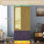 Armoire moderne à 2 portes avec miroir, 2 tiroirs et lumières à DEL rgb, penderie pour rangement dans la chambre à coucher-124541446