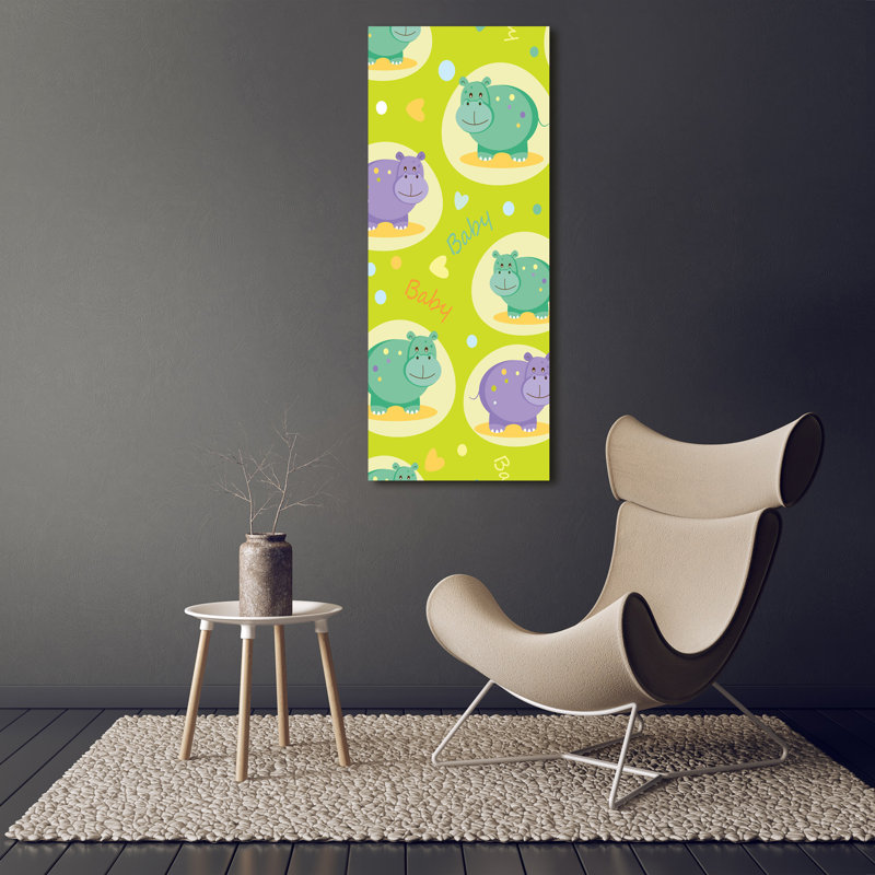 Hippos - Wrapped Canvas Print