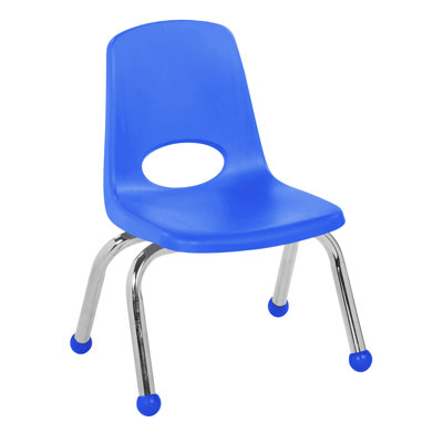 Chaise empilable 12 pouces avec patins à billes, 96 pièces / palette 