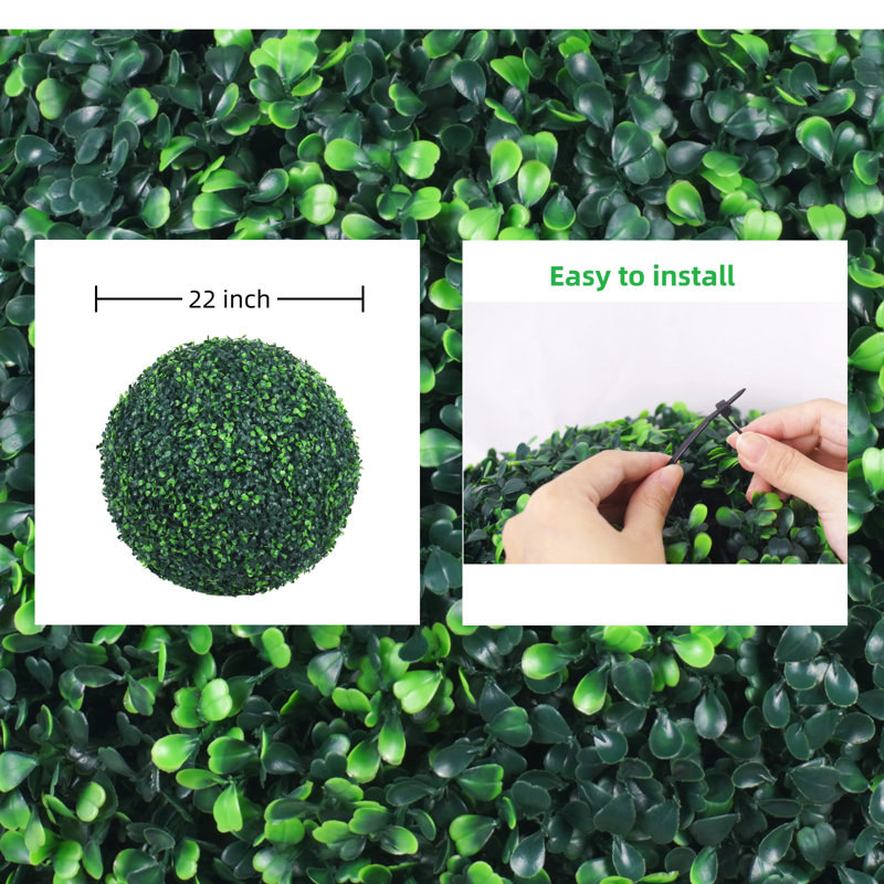 2pcs Artificial Boxwood Ball, 22"