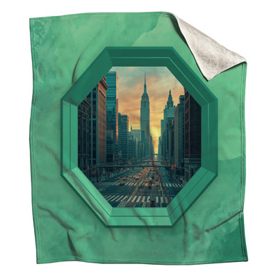 Cityscape Through Octagon Blankets
