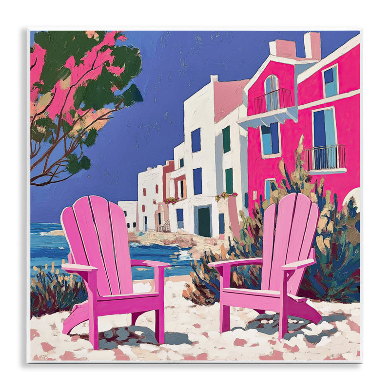 Plaque murale Beach Chair, rose par Annabelle Hall