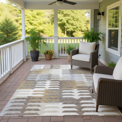 Tapis géométrique intérieur / extérieur lavable à la machine Chantille ACN2328