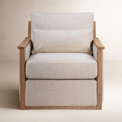 Norman Swivel Accent Chair Natural