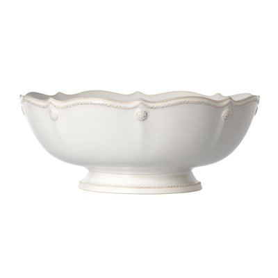 Berry & Thread 11" Footed Fruit Bowl - Whitewash