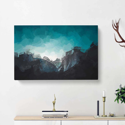 Yosemite Valley At Dusk In Abstract - Wrapped Canvas Print