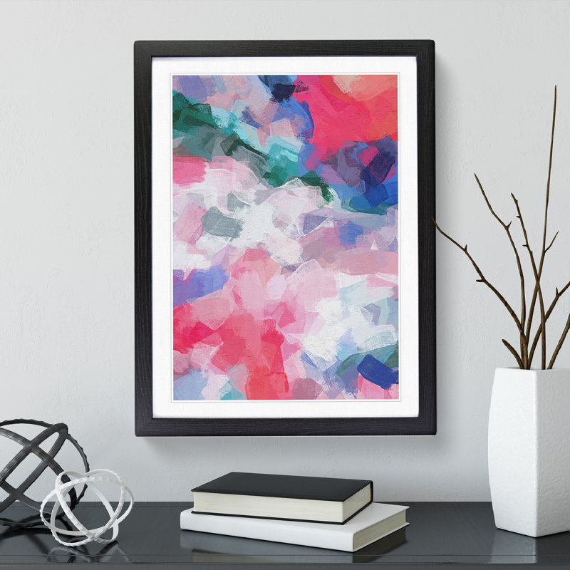 Illuminating Dreams Abstract - Single Picture Frame Print, Black, 64cm H x 46cm W