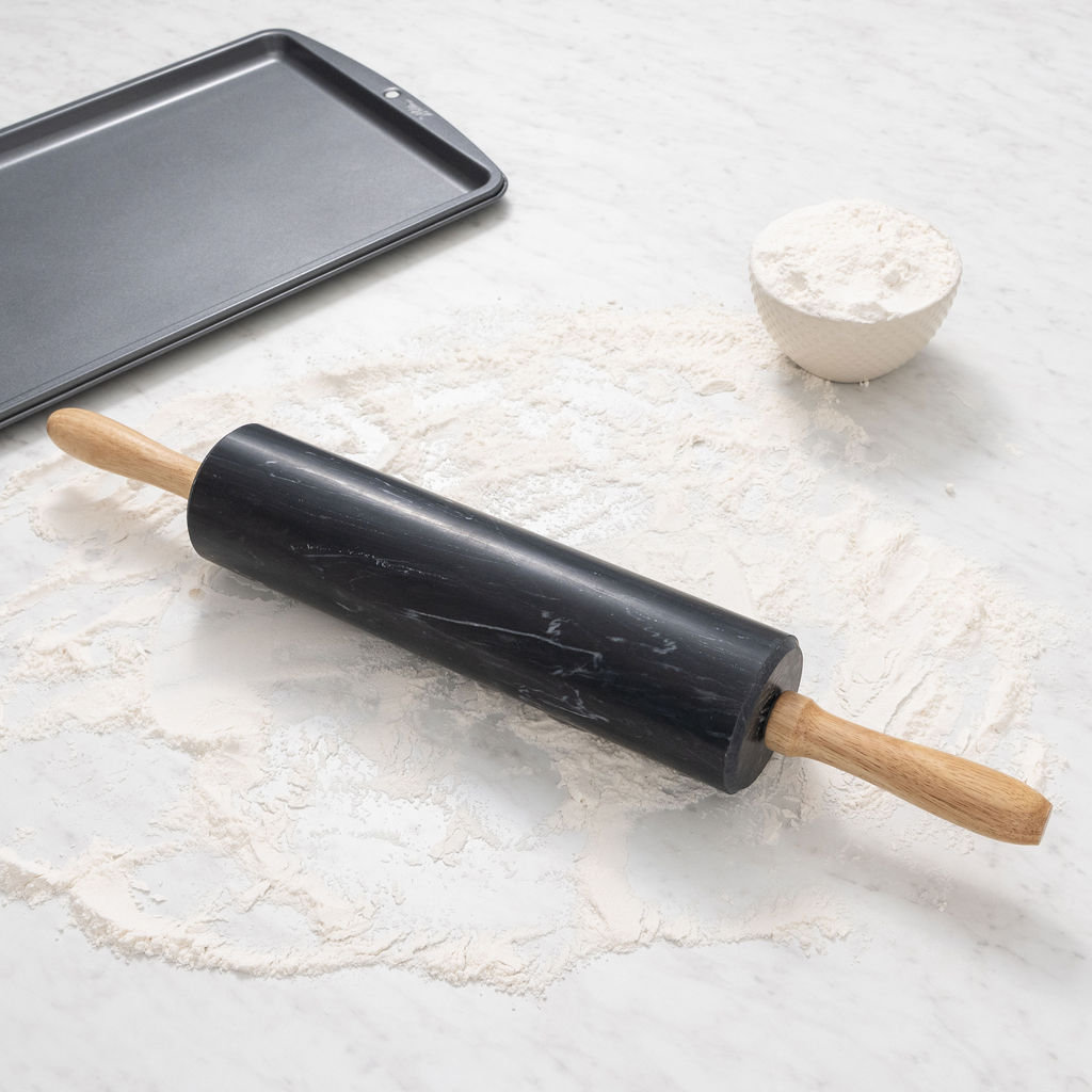 Rolling Pin with Handles, Matte Black