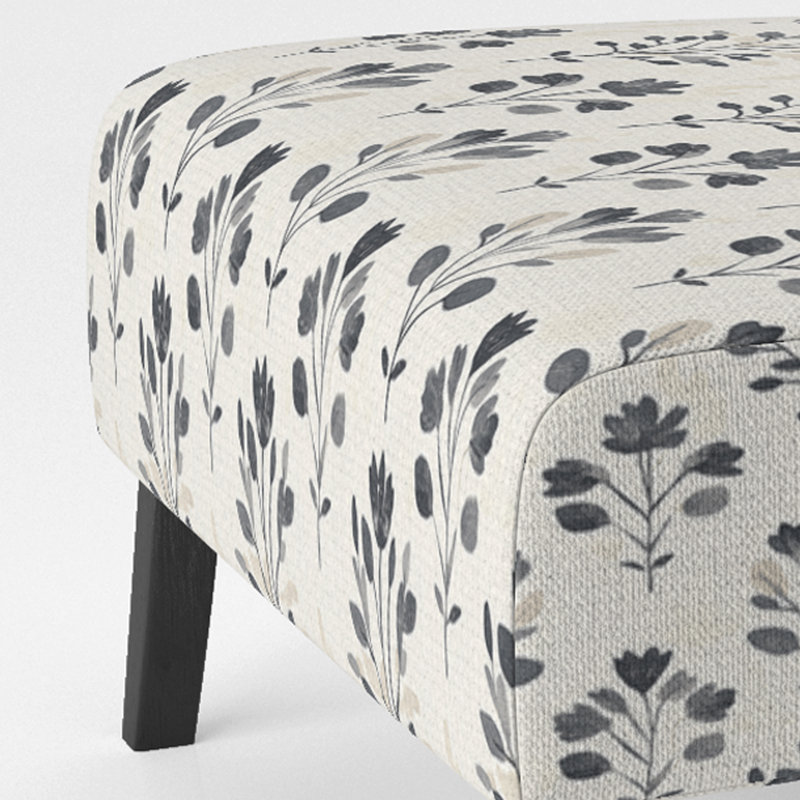 Fauteuil de chambre Floral, Pantoufle sans accoudoirs