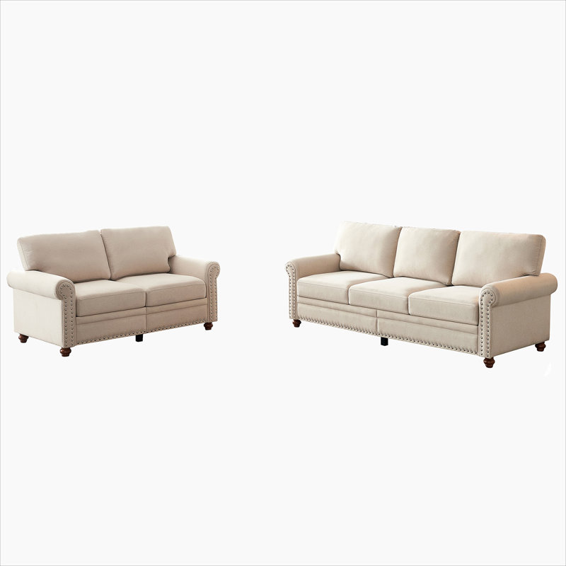 Canapé modulaire 2 + 3, Tissu beige